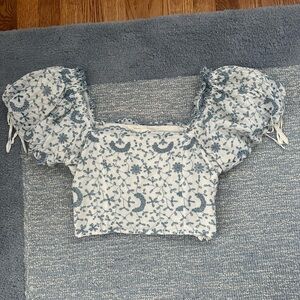 LoveShackFancy Puff Sleeve Top